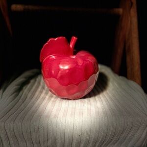 Red Ceramic Apple Sculpture